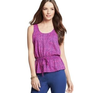 NWT ANN TAYLOR Peplum Sleeveless Top Size Petite Large
